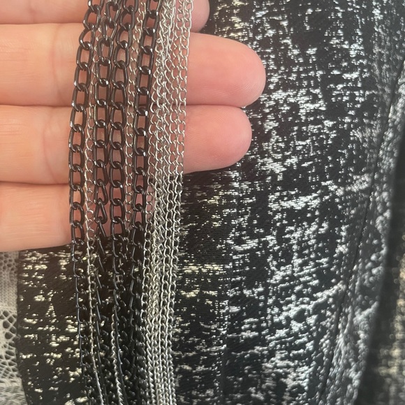 CACHE BLACK & SILVER CHAIN BLAZER BRAND NEW SZ 8 - Picture 9 of 12